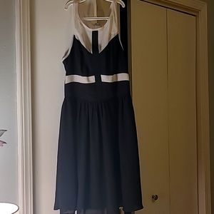 POINT black and white sleeveless cocktail dress size small